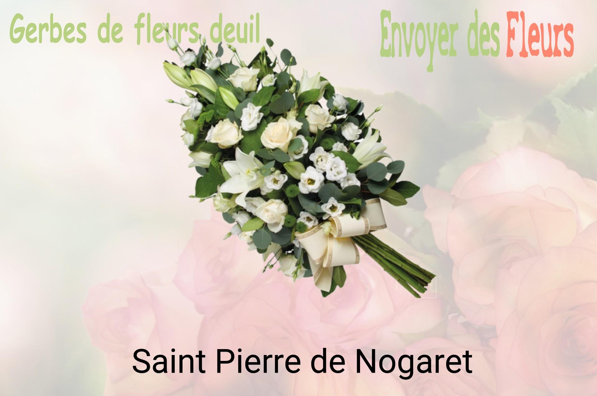 Gerbe de fleurs de deuil livrée à Saint-Pierre-de-Nogaret
